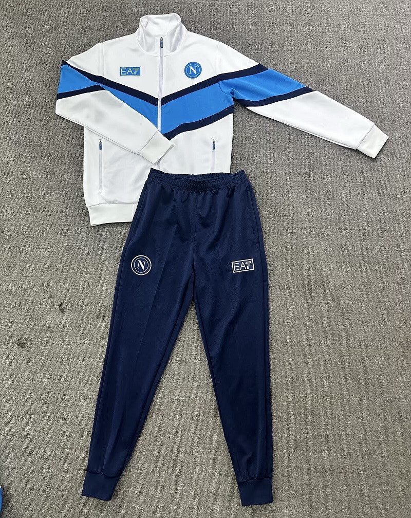 AAA Quality Napoli 25/26 Tracksuit - White/Blue